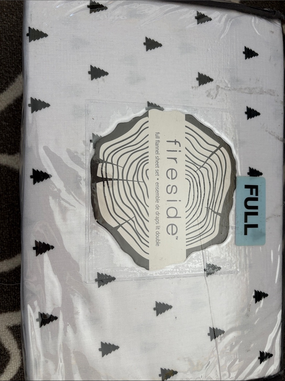 New full size pine tree print sheet set 100 percent cotton